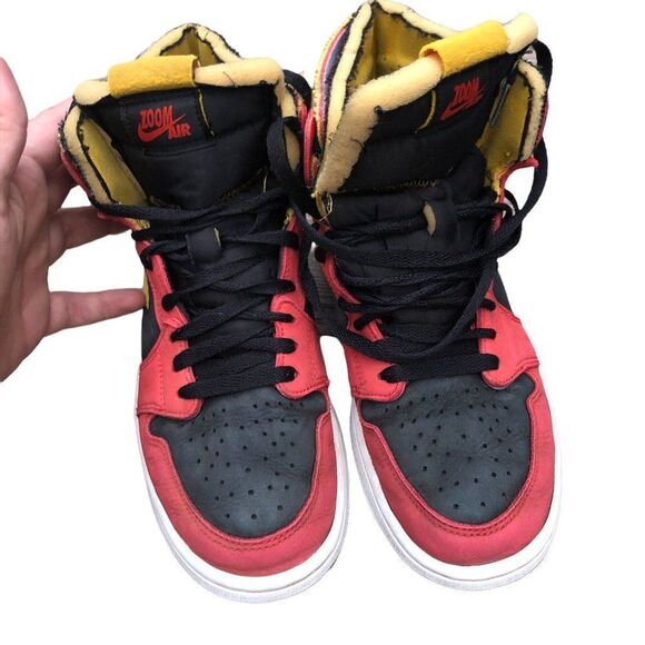 RARE 2020 Nike Air Jordan 1 High Zoom Air CMFT Black Chile Red Size 8 - Picture 3 of 16
